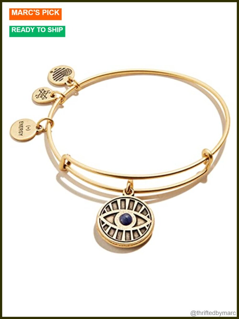 Alex and Ani Evil Eye Charm Bangle Adjustable Bracelet